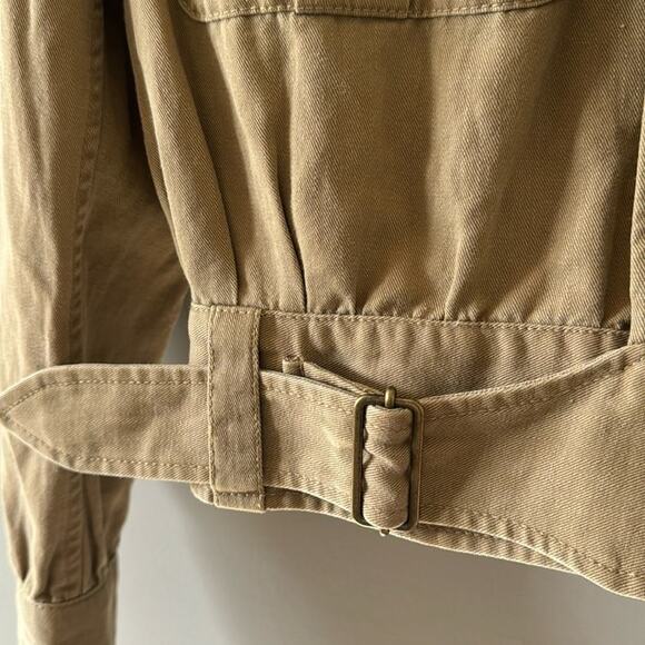 RALPH LAUREN COLLECTION GARRISON COTTON-LINEN JACKET IN MILITARY DRILL SZ 6 - Picture 6 of 14